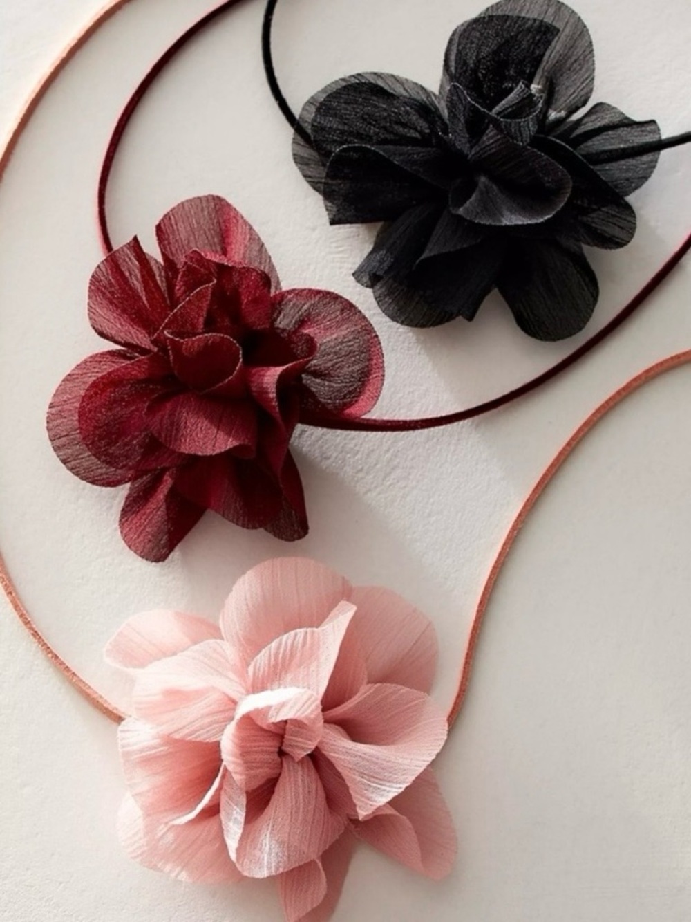 Free People Sweetheart Flower Choker Burgundy NWT Dainty Bracelet Hair Ethereal